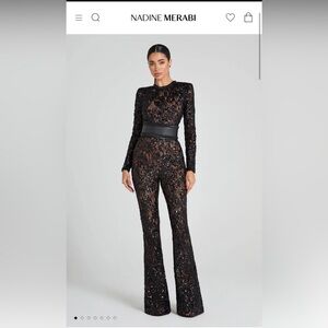 Nadine Merabi Bella Black Dark Jumpsuit